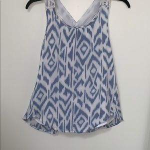 Abercrombie Kids Blue and White Cross-back Tank